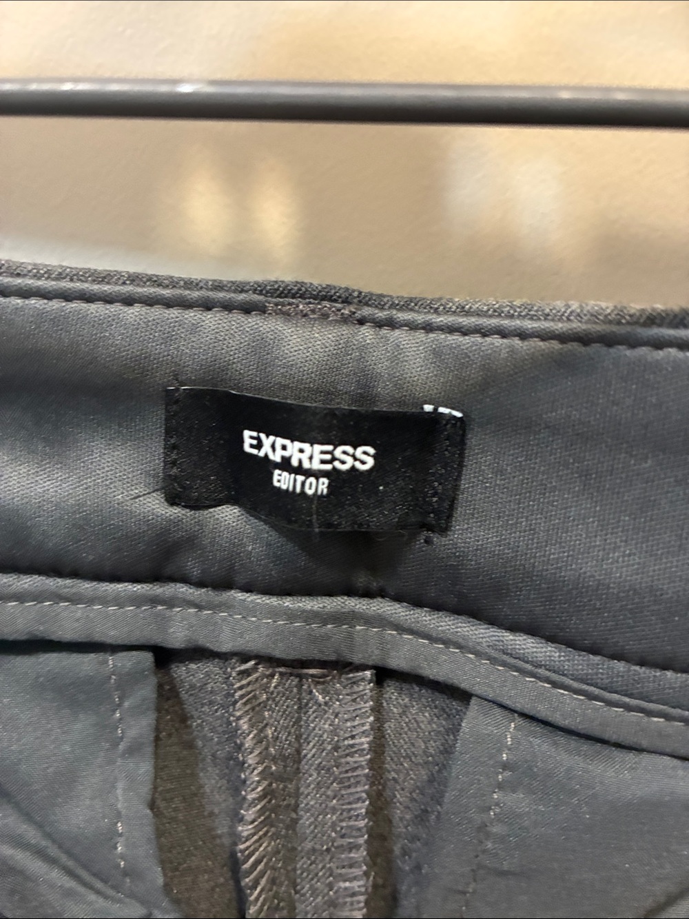Express Editor Women's Gray Tailored Dress Trousers - Picture 4 of 4